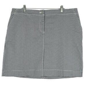Talbots Skirt Womens 18WP Gingham‎ Plaid Blue White Cotton Blend NWT SS-1635